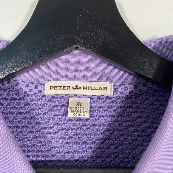 Peter Millar Summer Comfort Purple Golf Polo Size XL - Picture 2 of 4